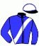 casaque portée par Fleury Q. jockey du cheval de course FALFAUST, information pmu ZETURF