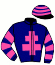 casaque portée par Gourgand C. jockey du cheval de course KUEEN DE MONGUERET, information pmu ZETURF