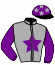 casaque portée par Gelormini G. jockey du cheval de course LAGON D'ORIENT, information pmu ZETURF