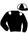 casaque portée par Yvon M. jockey du cheval de course L'INDIEN PEARL, information pmu ZETURF