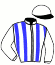casaque portée par Chavatte A. A. jockey du cheval de course IF BLEU, information pmu ZETURF