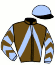 casaque portée par Collette A. jockey du cheval de course LAFOLLY DELO, information pmu ZETURF