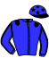 casaque portée par Verva M. jockey du cheval de course ENVOUTANTE, information pmu ZETURF