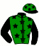 casaque portée par Abrivard A. jockey du cheval de course IMPACT BLACK (FR), information pmu ZETURF