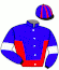 casaque portée par Rasmussen Mme Ann K. jockey du cheval de course EXIT ANGOT (FR), information pmu ZETURF