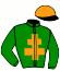 casaque portée par Ernault S. jockey du cheval de course IBISCUS MAN, information pmu ZETURF