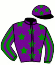 casaque portée par Lecanu F. jockey du cheval de course HELIOS DES RACQUES, information pmu ZETURF