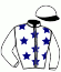 casaque portée par Nivard F. jockey du cheval de course JUMBY BAY, information pmu ZETURF