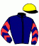 casaque portée par Dubois J. jockey du cheval de course GEOLE DE LA TOUQUE, information pmu ZETURF