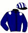 casaque portée par Ouvrie T. jockey du cheval de course ELIE DE BEAUFOUR, information pmu ZETURF