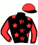 casaque portée par Abrivard A. jockey du cheval de course KALAO DU VIVIER, information pmu ZETURF