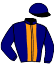 casaque portée par Rochard B. jockey du cheval de course LE VOYOU D'ALMO, information pmu ZETURF