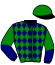 casaque portée par Dromigny T. jockey du cheval de course JANARDAL CLUB, information pmu ZETURF