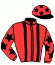 casaque portée par Rochard B. jockey du cheval de course JALNA DU PALAIS, information pmu ZETURF
