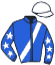 casaque portée par Achard K. jockey du cheval de course IRENE D'OCCAGNES, information pmu ZETURF