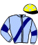 casaque portée par Guenet L. jockey du cheval de course ICE DREAM KERUZOC, information pmu ZETURF