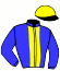 casaque portée par Barrier A. jockey du cheval de course LATINO ELDE, information pmu ZETURF