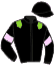 casaque portée par Delacour P. A. jockey du cheval de course LEONARDO PASS, information pmu ZETURF