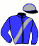 casaque portée par Boutin Ant. jockey du cheval de course IDYLLE DE BAILL, information pmu ZETURF
