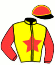 casaque portée par Lamy A. jockey du cheval de course JADE DE DAIDOU, information pmu ZETURF