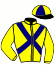 casaque portée par Sarabia Rodriguez D. A. jockey du cheval de course MONSIEUR XOO, information pmu ZETURF