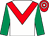 casaque portée par D' Andigne O. jockey du cheval de course CUBANO, information pmu ZETURF