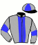 casaque portée par Santiago Mlle D. jockey du cheval de course PANAMA GOLD, information pmu ZETURF