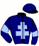 casaque portée par Brochard M. jockey du cheval de course DARGANT, information pmu ZETURF