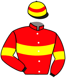 casaque portée par Besnier H. jockey du cheval de course BALZANE DEUX, information pmu ZETURF