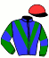 casaque portée par Veron F. jockey du cheval de course GET SET, information pmu ZETURF